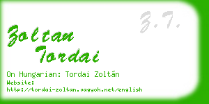 zoltan tordai business card